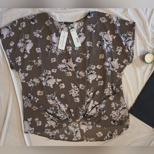 West Kei Allura Knot V-Neck Blouse